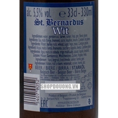 Bia Bỉ St.Bernardus WIT 5,5% - Chai 750ml - Thùng 12