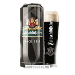Bia Đức FeldschloBchen Black 5,0% - Lon 500ml - Thùng 24