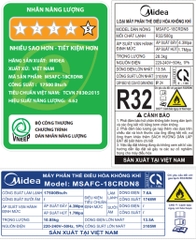 Máy lạnh Midea Inverter 2 HP MSAFC-18CRDN8