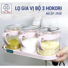 bộ 3 lọ gia vị Hokori