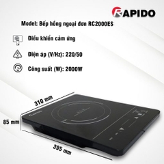 Bếp hồng ngoại RAPIDO RC2000ES