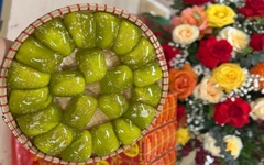 Bánh xu xê cốm: Món bánh truyền thống mang hương vị cốm Hà Nội