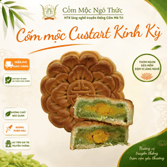 Bánh Trung Thu Cốm Mộc Custart Kinh Kỳ – Bánh Nướng Nhân cốm xào