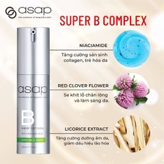 Tinh chất dưỡng sáng da, giảm mụn, chống lão hóa Asap Super B Complex - 30ml