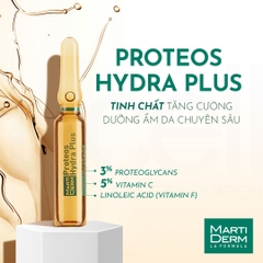 Ampoule dưỡng ẩm, làm săn chắc & ngừa lão hoá da MartiDerm The Originals Proteos Hydra Plus - 30 ống x 2ml