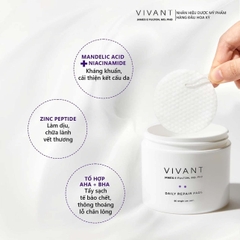 Miếng đệm ẩm Vivant Skincare Daily Repair Pads - 60 miếng