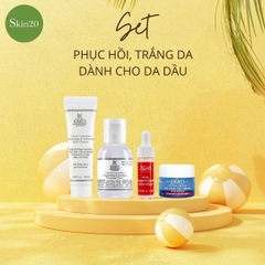 Set phục hồi, trắng sáng Kiehl's dành cho da dầu