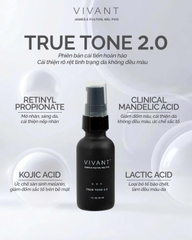 Tinh chất giảm nám, tàn nhang và cải thiện da sáng mịn Vivant Skincare True Tone 2.0 - 30ml