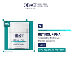 Kem dưỡng tái tạo & trẻ hóa da ban đêm Obagi Retinol + PHA - 50ml