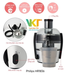 Máy ép trái cây Philips HR1836