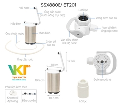 Thiết bị lọc nước trên bồn rửa Cleansui SSX880E/ ET201