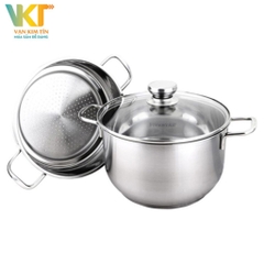 Bộ 2 nồi xửng Fivestar 28cm ST28 nắp kính
