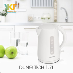 Bình đun siêu tốc Sharp EKJ-17VPS-WH - Trắng