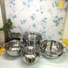 Bộ 5 nồi inox nắp kính Fivestar FS08CG1