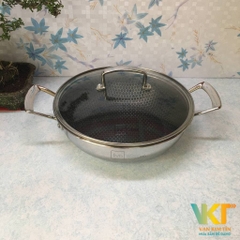 Chảo 2 quai Fivestar sâu lòng Blackcube 24cm