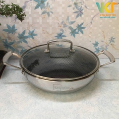 Chảo 2 quai Fivestar sâu lòng Blackcube 24cm