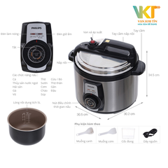 Nồi áp suất điện Philips HD2103/66