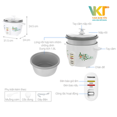 Nồi cơm điện Toshiba RC-18MH1PV(F)