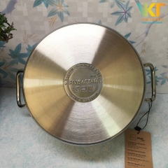 Nồi inox 304 5 đáy nắp kính Fivestar