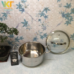 Nồi inox 304 5 đáy nắp kính Fivestar