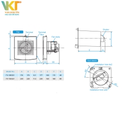 Quạt hút gắn tường nhà tắm Panasonic FV-15EGS1