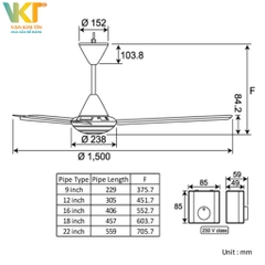 Quạt trần Panasonic F-60MZ2-S