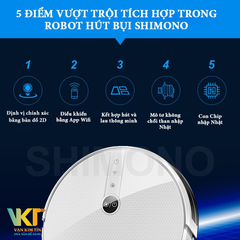 Robot hút bụi lau nhà Shimono RS38W
