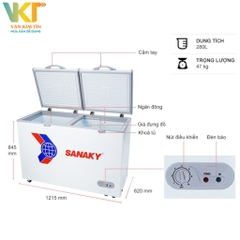 Tủ đông Sanaky VH-365A2 360 lít