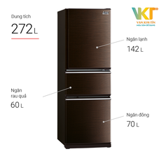 Tủ lạnh 3 cửa Mitsubishi MR-CX35EM-BRW