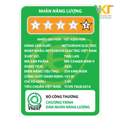 Tủ lạnh 3 cửa Mitsubishi MR-CX46ER