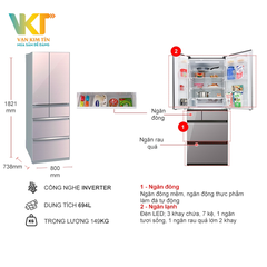 Tủ lạnh Mitsubishi MR-WX70C