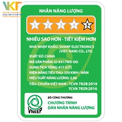 Tủ lạnh Sharp Inverter 417 lít SJ-X417WD-DG