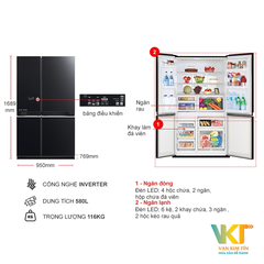 Tủ lạnh side by side Mitsubishi MR-LA72ER