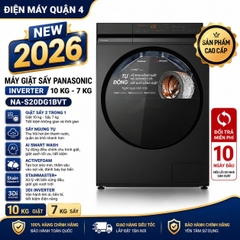 Máy giặt sấy Panasonic Inverter giặt 10 kg - sấy 7 kg NA-S20DG1BVT