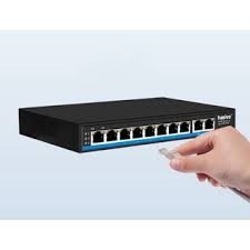 Switch PoE 8 Port 100M + 2 RJ45 GE HASIVO S1100P-8F-2G-AI, 120W