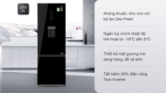 Tủ lạnh Aqua Inverter 320 lít AQR-B379MA(WGB)