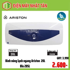 Bình nóng lạnh Ariston 20L Ngang BLU20