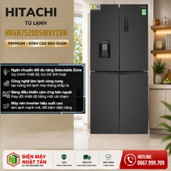 Tủ lạnh Hitachi Inverter 464 lít Multi Door HR4N7520DSWDXVN