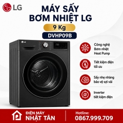 Máy sấy bơm nhiệt LG 9 Kg DVHP09B