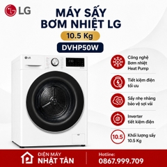 Máy sấy bơm nhiệt Heatpump Inverter LG 10.5Kg DVHP50W