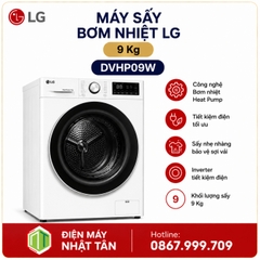 Máy sấy bơm nhiệt LG 9 Kg DVHP09W
