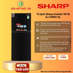 Tủ lạnh Sharp Inverter 181 lít SJ-X198V-DG