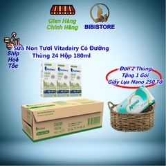 Thùng 24 Hộp 180ml Sữa Non Tươi VitaDairy Colos Fresh Milk - Tasmania Úc
