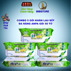 Khăn Ướt Đa Năng Lau Bếp ANPA Gói 50 Tờ