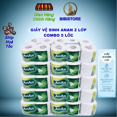 Giấy Vệ Sịnh An An Bathroom Tissue Lốc 10 Cuôn 2 lớp