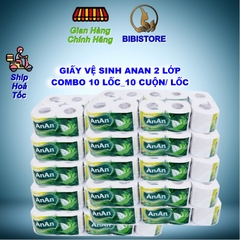Giấy Vệ Sịnh An An Bathroom Tissue Lốc 10 Cuôn 2 lớp
