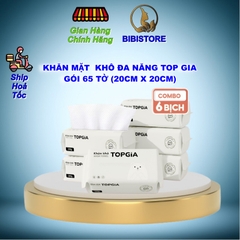 Khăn mặt khô Top Gia 65 Tờ (20x20cm)