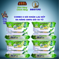 Khăn Ướt Đa Năng Lau Bếp ANPA Gói 50 Tờ