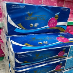 Lốc 10 Cuộn Giấy Vệ Sinh Bless You Silk không lõi (Xanh dương)