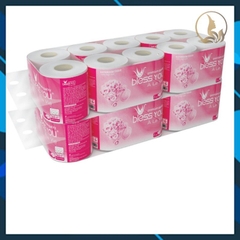 [Sỉ Thùng 10 Lốc] Giấy Vệ Sinh Bless You À La Vie 2 Lớp, Lốc 10 Cuộn Hồng (HCM)